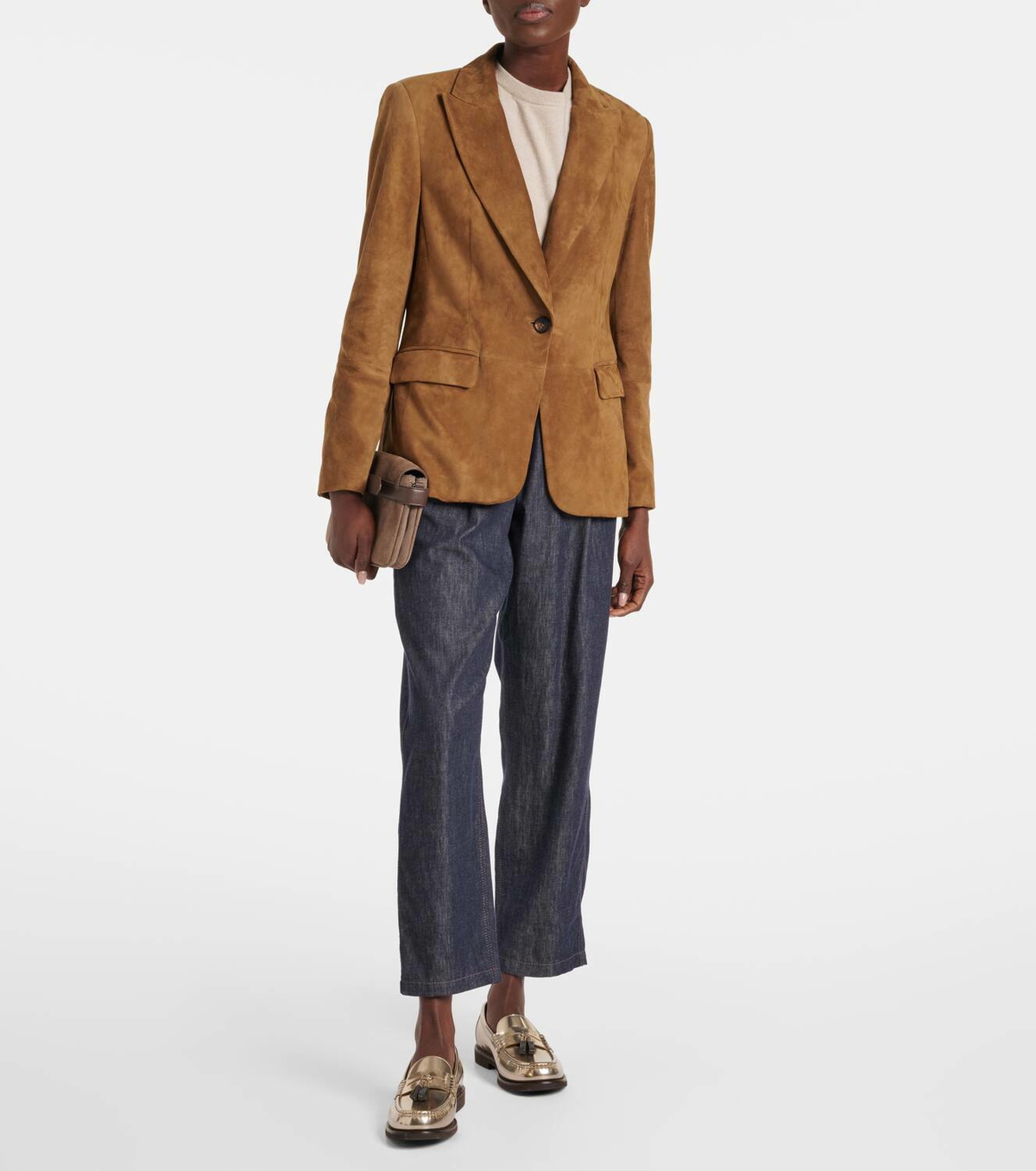 Brunello Cucinelli Monili suede jacket
