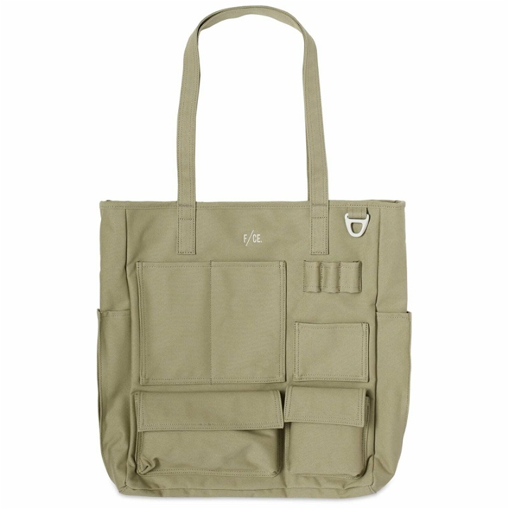 Photo: F/CE. Men's W.R Canvas Pocket Tote Bag in Sage Green 
