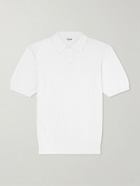 De Petrillo - Ribbed Cotton Polo Shirt - White