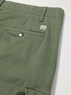 C.P. Company - Slim-Fit Tapered Garment-Dyed Stretch-Cotton Sateen Cargo Trousers - Green