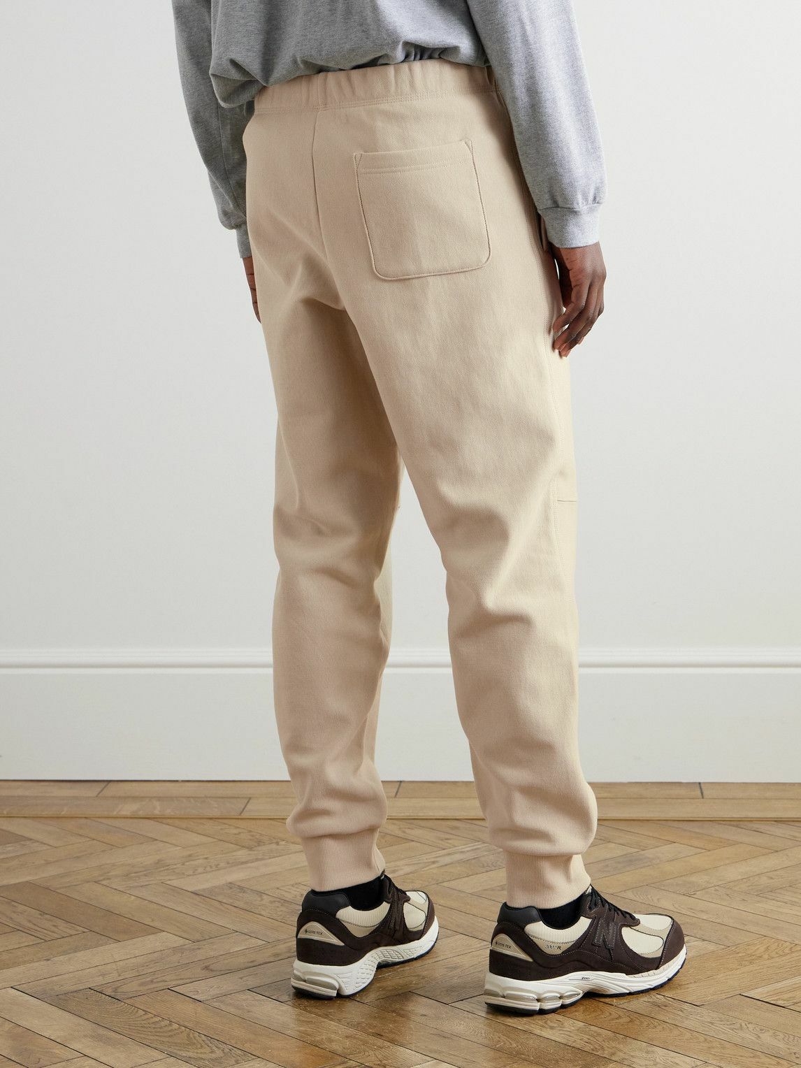 Carhartt WIP - American Script Tapered Cotton-Blend Jersey Sweatpants - Neutrals