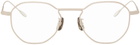 YUICHI TOYAMA. SSENSE Exclusive Beige Herbert Glasses
