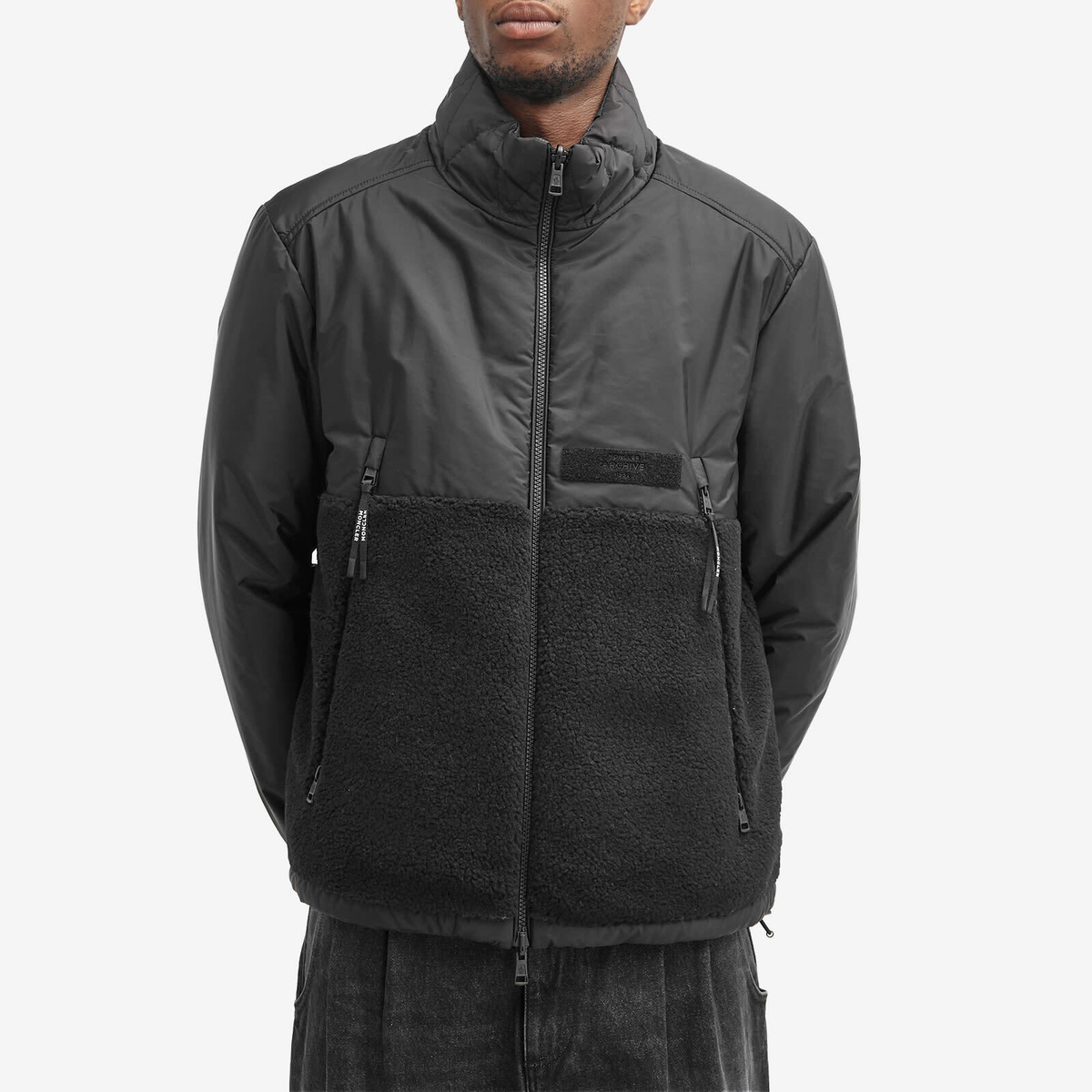 Moncler Men's Vallorch Reversible Nylon Jacket in Black Moncler