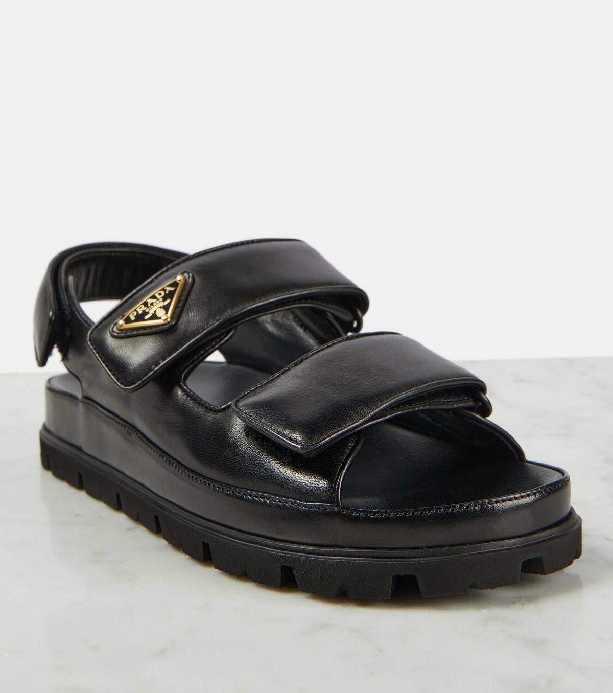 Prada Quilted leather sandals Prada