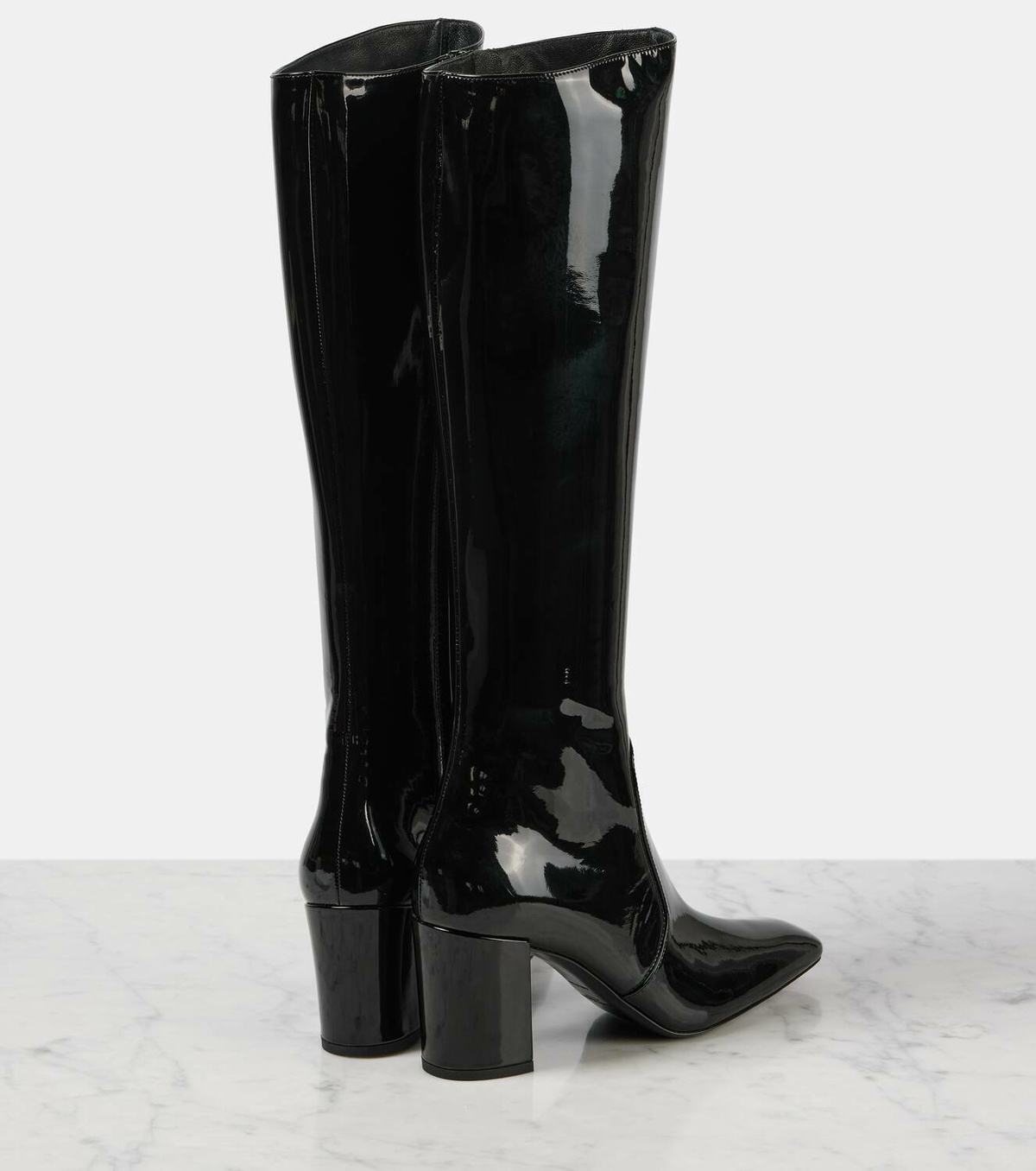 Saint Laurent Lauren 70 patent leather knee-high boots Saint Laurent