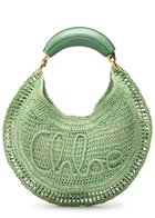 Chloe Summer Banana Logo Raffia Shoulder bag - Green - One Size