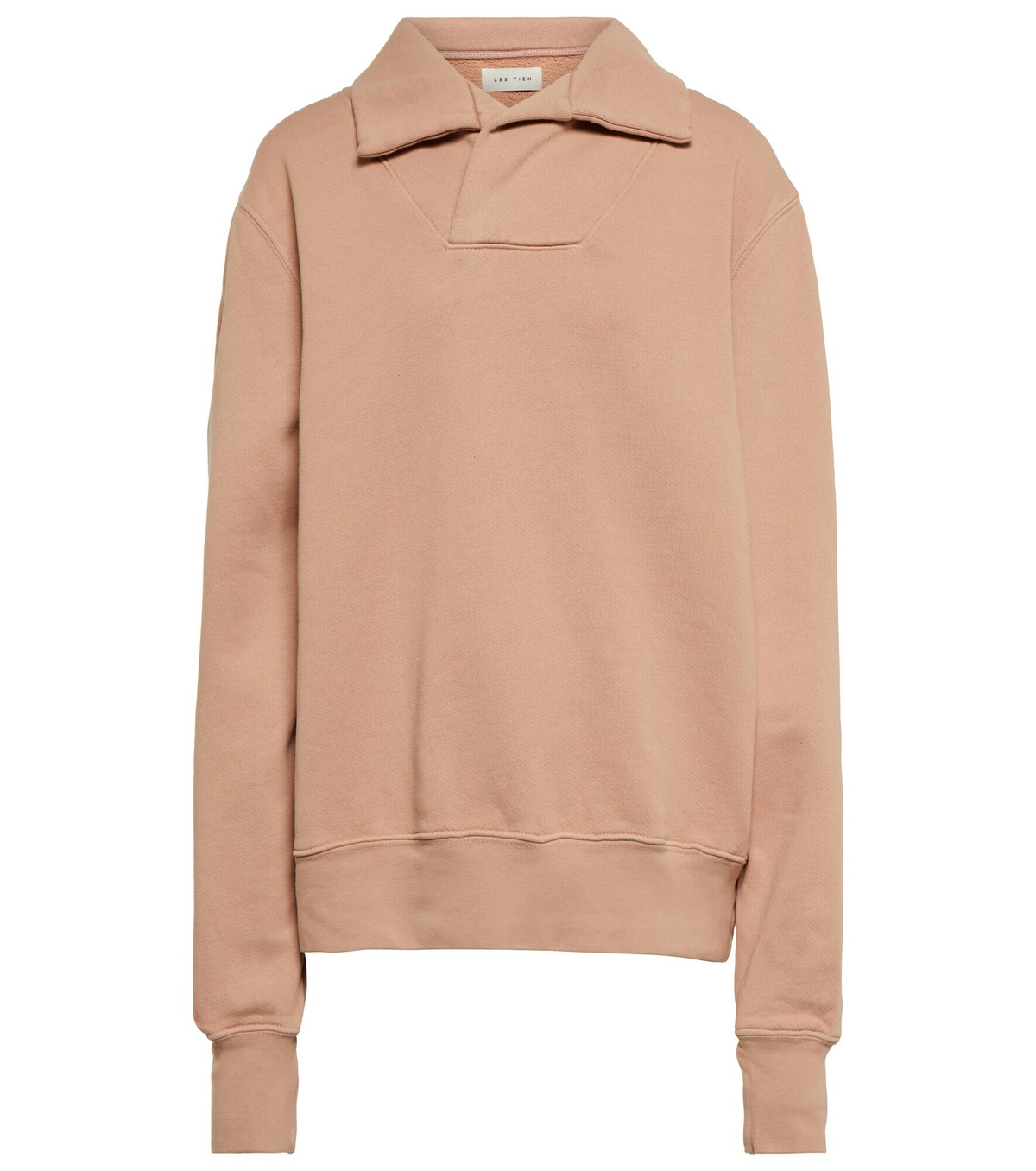 Les Tien Double V Roll Neck Beige - Womens - Sweatshirts Les Tien