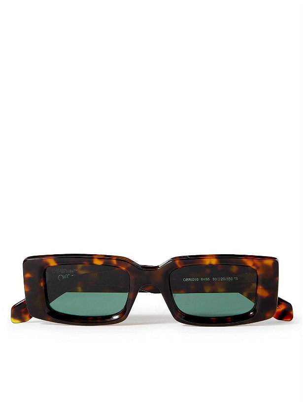 Photo: Off-White - Arthur Square-Frame Tortoiseshell Acetate Sunglasses