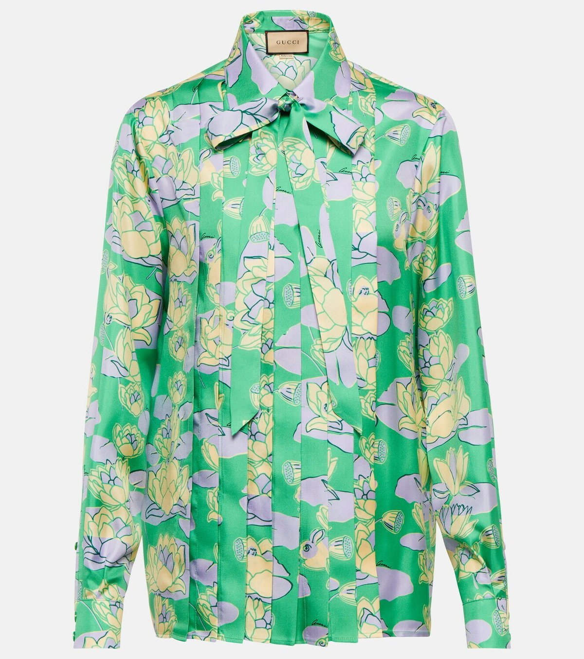 トップス Gucci Froral Silk Shirt Floral silk shirt in purple - Gucci | Mytheresa