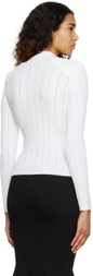 Balmain White Tight Cardigan