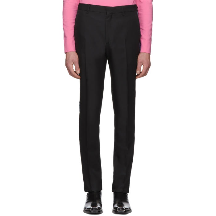 Photo: Calvin Klein 205W39NYC Black Uniform Side Stripe Trousers 