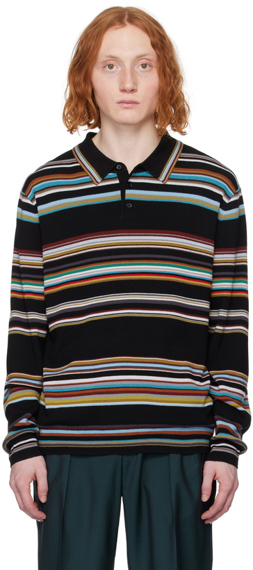 Photo: Paul Smith Black Striped Polo