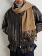Polo Ralph Lauren - Fringed Logo-Embroidered Cashmere Scarf