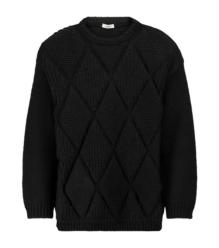 Photo: Valentino Argyle-knit wool sweater