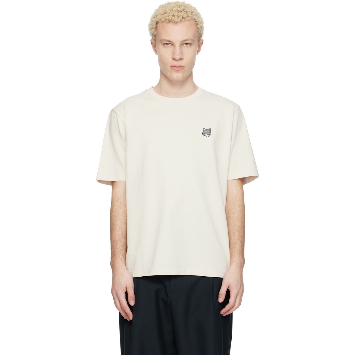 Maison Kitsuné Pink Fox Head Comfort T-shirt