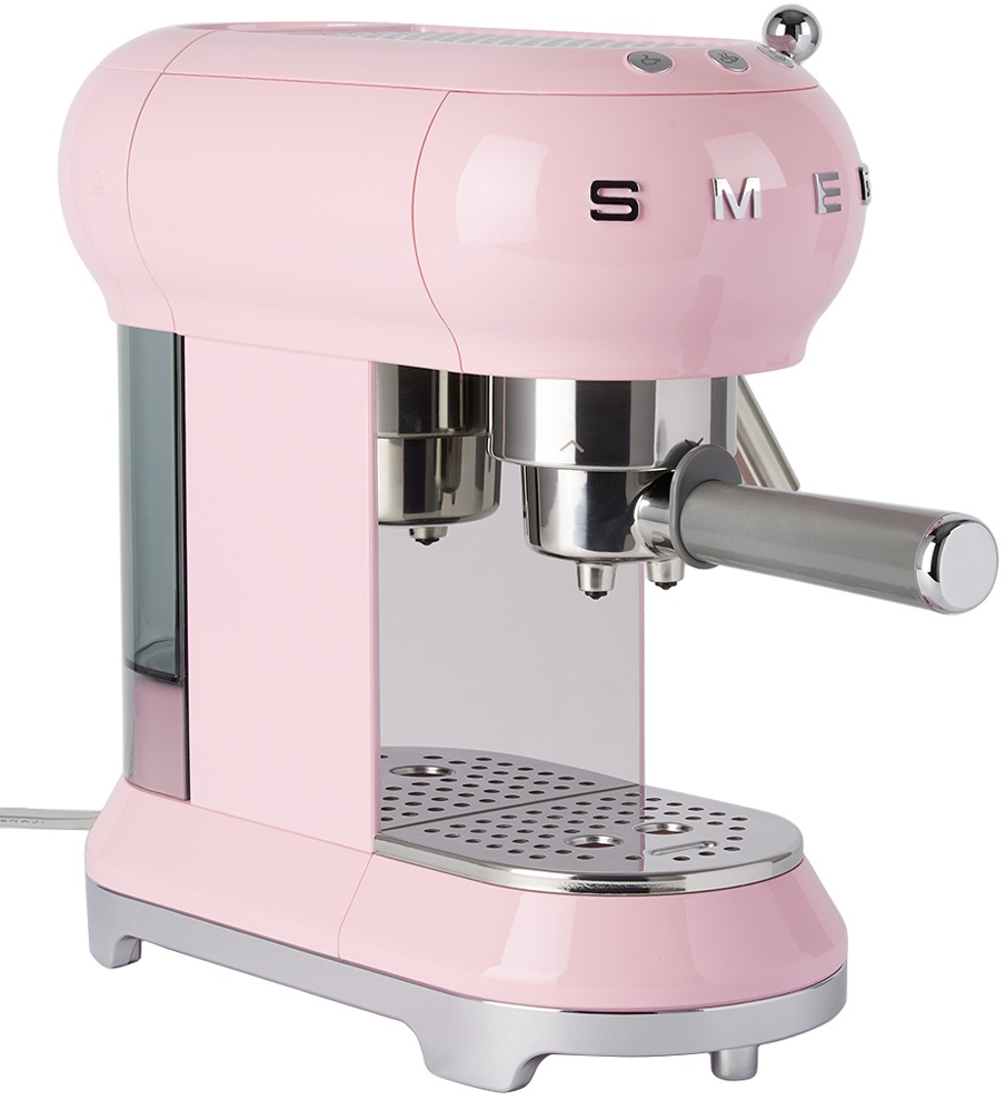 SMEG Pink Retro-Style Milk Frother