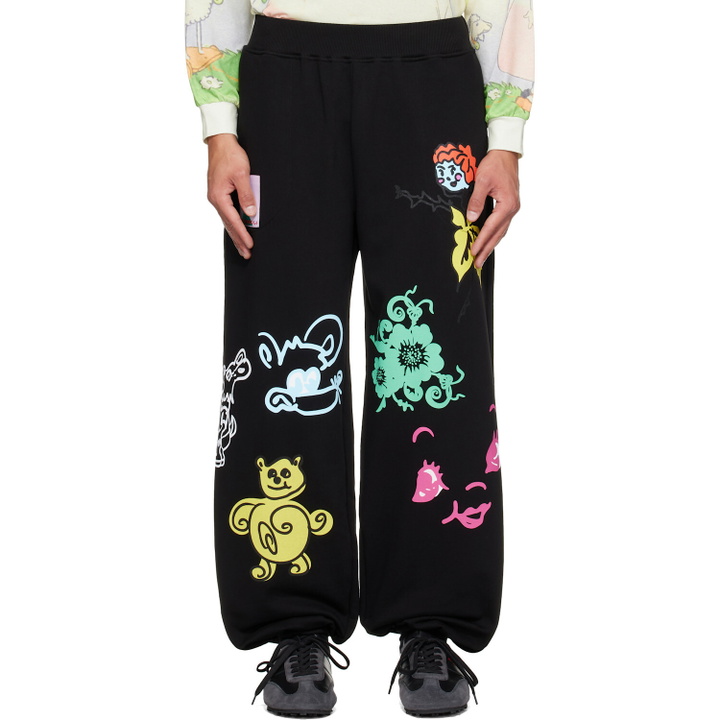 Photo: Chopova Lowena Black 'Friends Of CL' Sweatpants