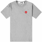 Comme des Garçons Play Men's Invader Heart T-Shirt in Grey