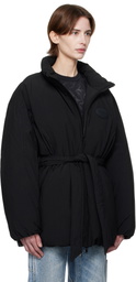 Alexander Wang Black Dome Logo Patch Down Jacket