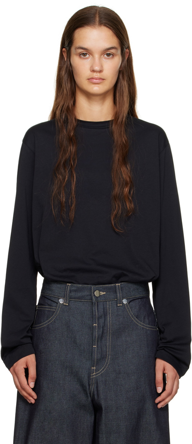 Sofie D'Hoore Black Crewneck Long Sleeve T-Shirt