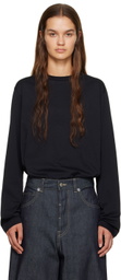Sofie D'Hoore Black Crewneck Long Sleeve T-Shirt