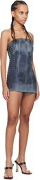 Mowalola Black MISS SIXTY Edition Strapless Denim Minidress