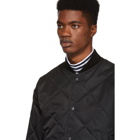 paa Black Quilted Bomber Jacket