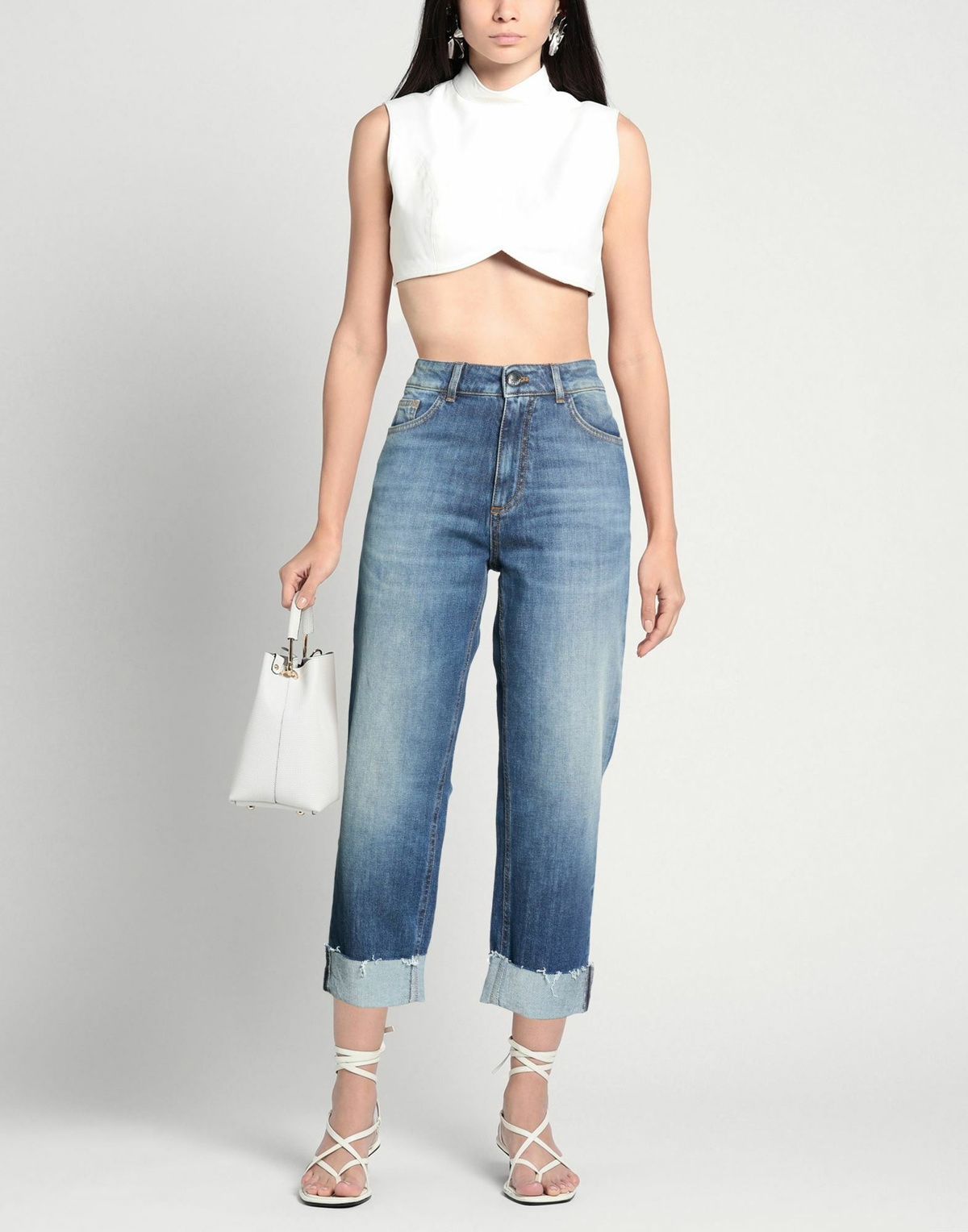 Manila Grace Womens Jeans in Blue