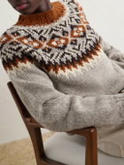 Barbour - Fair Isle Intarsia-Knit Wool Sweater - Gray