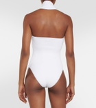 Alaïa Ribbed-knit halterneck bodysuit
