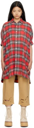 R13 Red Oversized Minidress