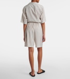 The Row Zinnia striped silk shorts