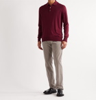 William Lockie - Wool Polo Shirt - Burgundy
