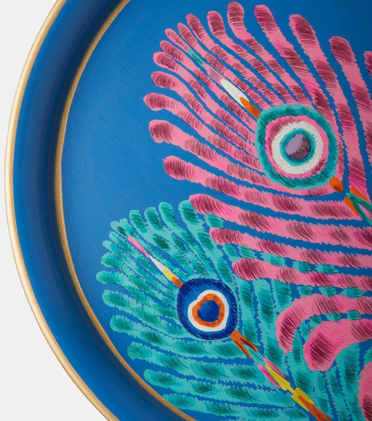 Les-Ottomans Peacock tray by Matthew Williamson