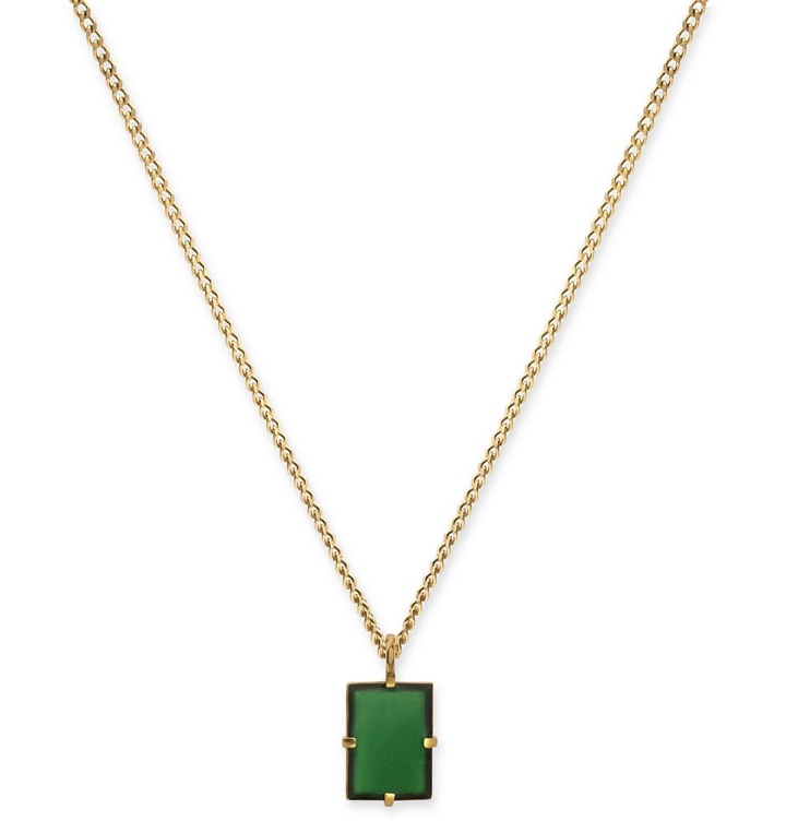 Photo: Miansai - Lennox Gold-Plated and Enamel Necklace - Gold