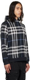 Burberry Navy Check Hoodie