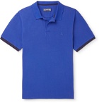 Vilebrequin - Palatin Slim-Fit Contrast-Tipped Cotton-Piqué Polo Shirt - Blue
