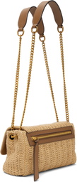 rag & bone Beige Chelsea Small Straw Flap Bag