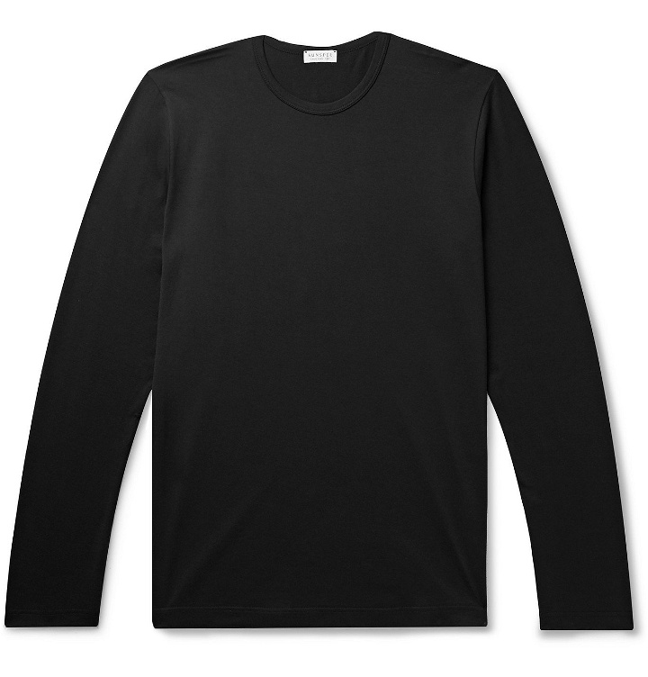 Photo: Sunspel - Cotton-Jersey T-Shirt - Black