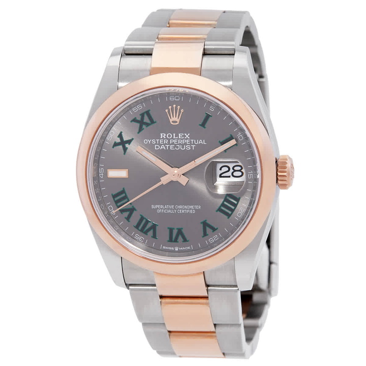 Photo: Rolex Datejust 36 Automatic Chronometer Grey Dial Watch 126201GYRO