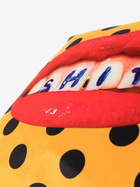 Seletti Yellow Polka Dot Lip Print Cushion