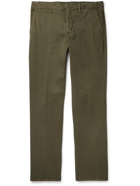 INCOTEX - Slim-Fit Stretch-Cotton Trousers - Green