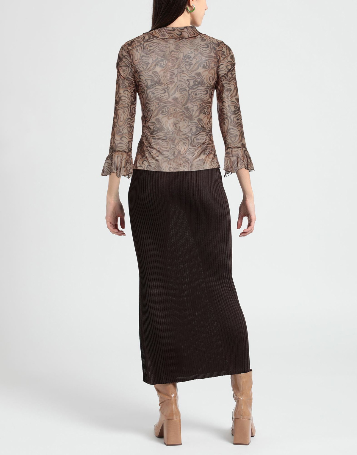 Avavav Womens Top Khaki