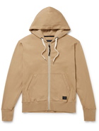 Rag & Bone - Future Staples Damon Logo-Appliquéd Organic Cotton-Jersey Zip-Up Hoodie - Brown