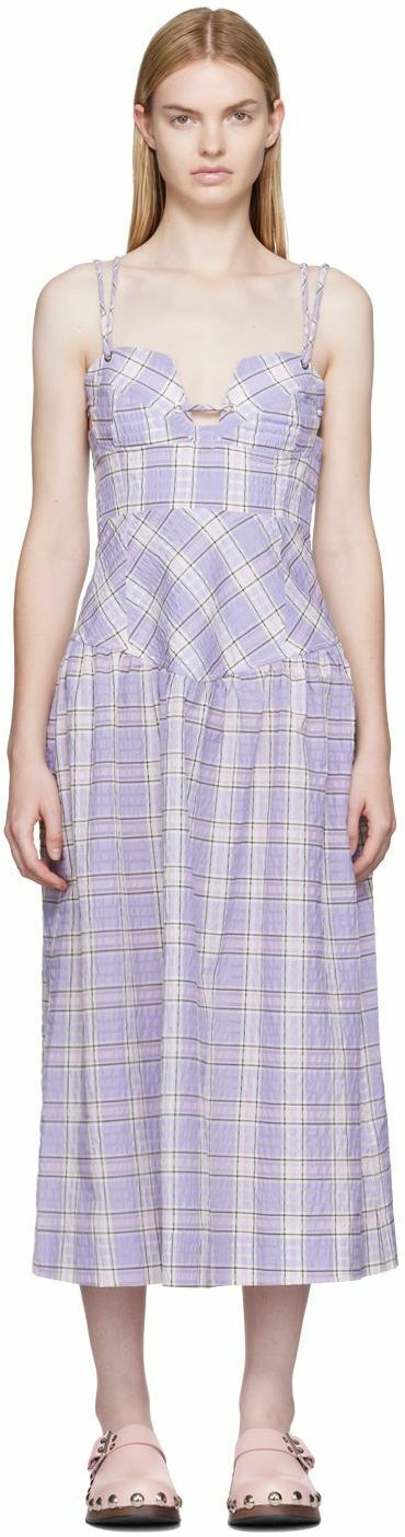 Seersucker midi dress sales