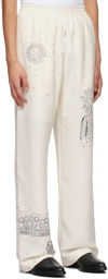 Marine Serre Off-White Polyester Lounge Pants