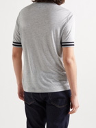 GIORGIO ARMANI - Striped Jersey T-Shirt - Gray - IT 46