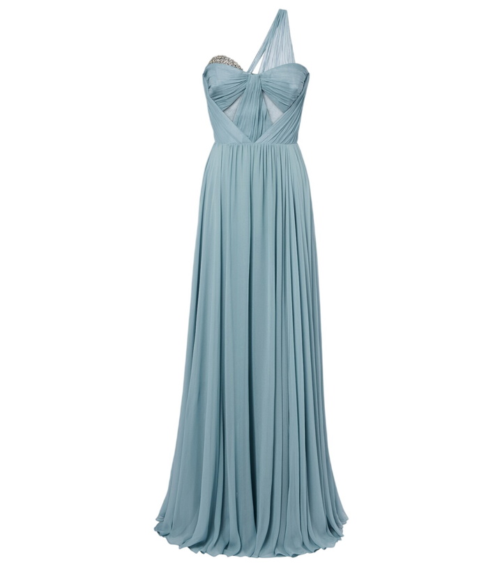 Photo: The New Arrivals Ilkyaz Ozel Sahra embellished draped silk gown