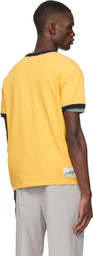 Andersson Bell Yellow Essential 'ADSB' Logo Patch Ringer T-shirt