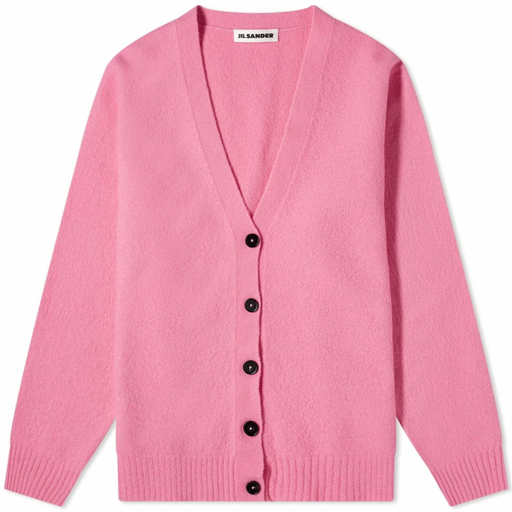 Photo: Jil Sander Women's Fine Cotton Cardigan in Electric Pink